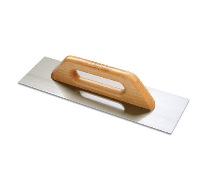 DEKOR Pleisterspaan gesloten handvat – Houten handvat, 120×500 mm RVS