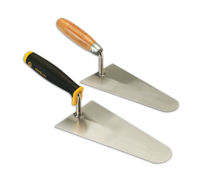 Dekor Pleister en metseltroffel – Houten handvat – 160x101mm – Verenstaal