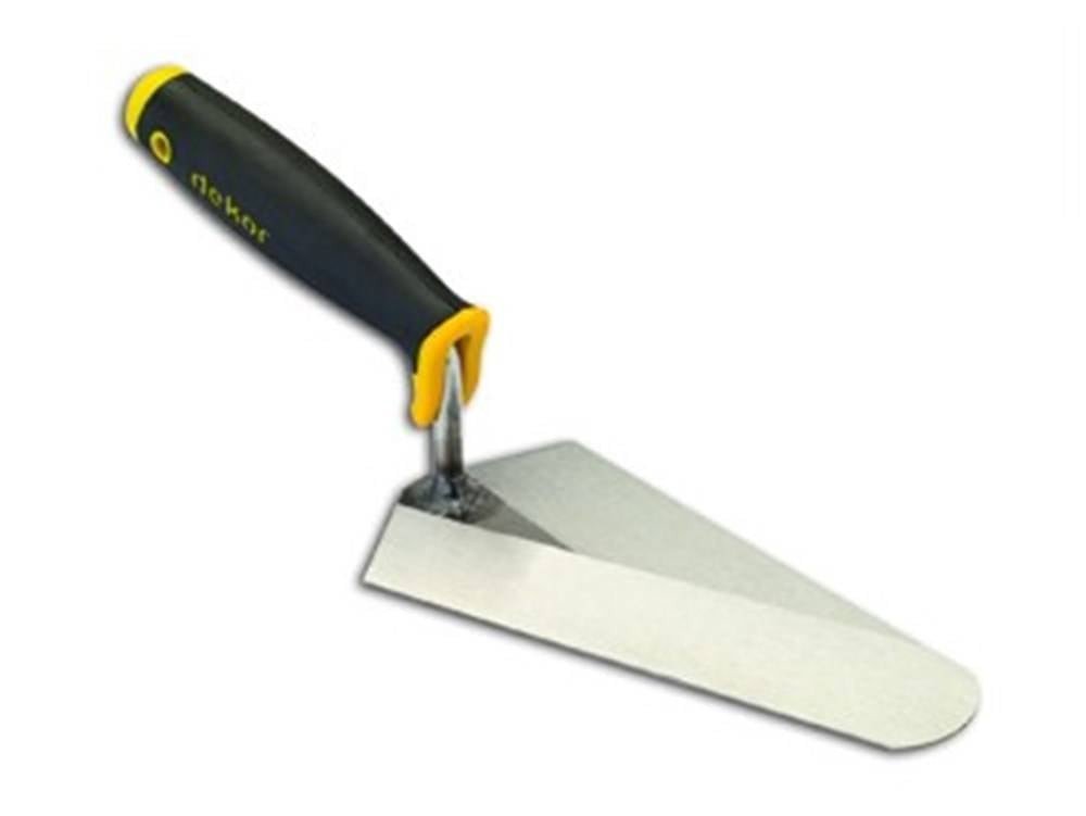 DEKOR Pleister en metseltroffel – Houten handvat, 160×90 mm verenstaal