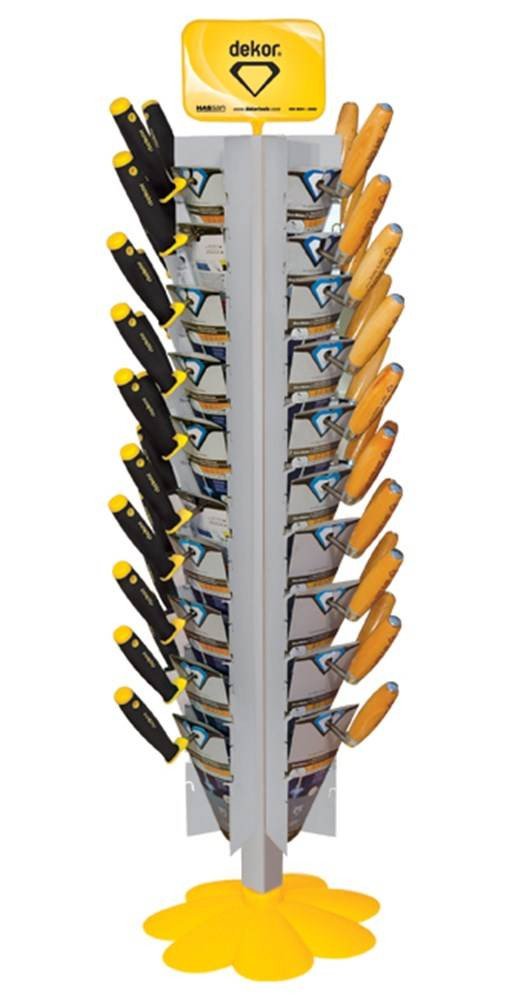 DEKOR Metsel en pleister troffels display* verenstaal 90 pcs