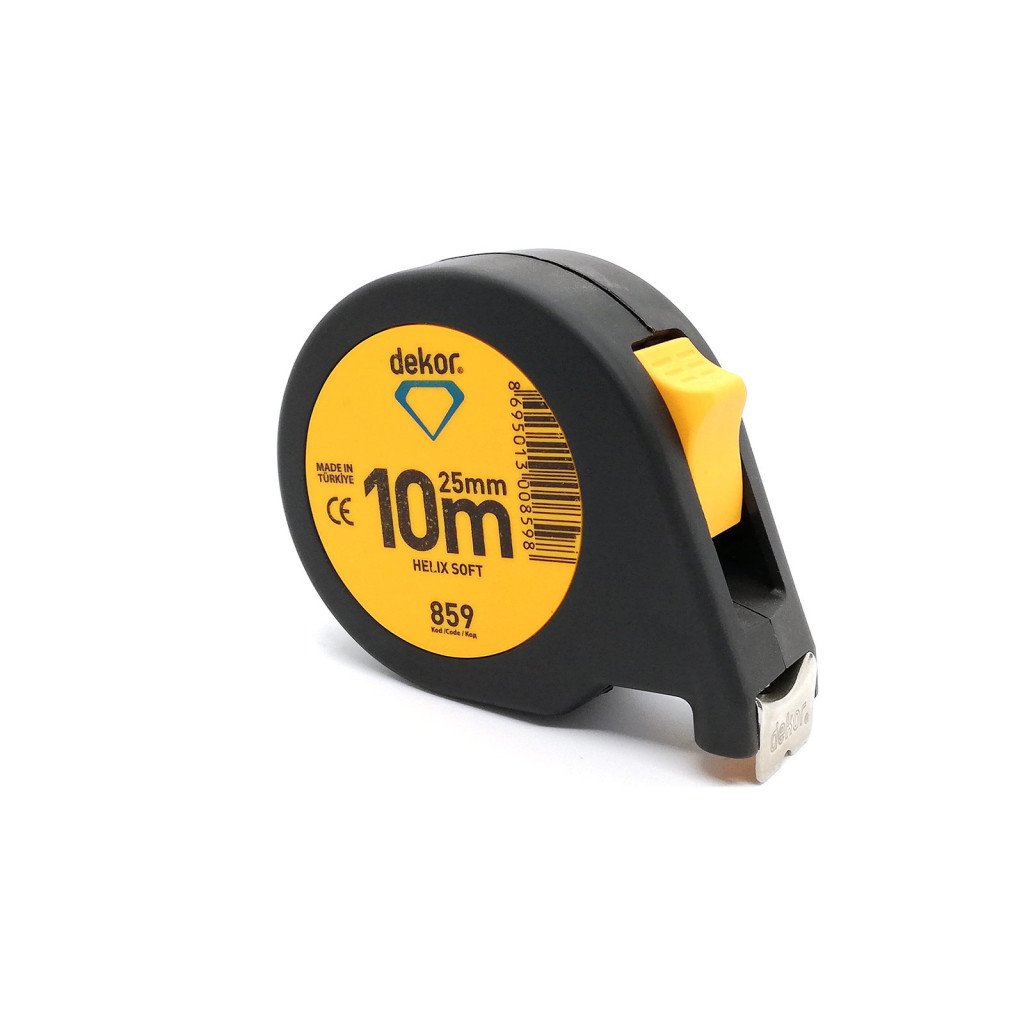 DEKOR Rolmaat zacht grip helix model 10000x25mm